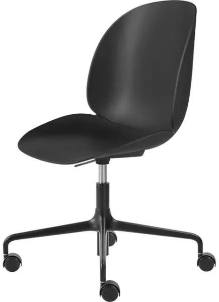 GUBI Beetle Kontorstol Mat Sort/Sort