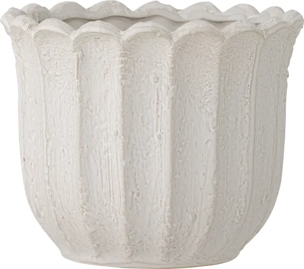 Chaca, Urtepotteskjuler, hvid, stentøj